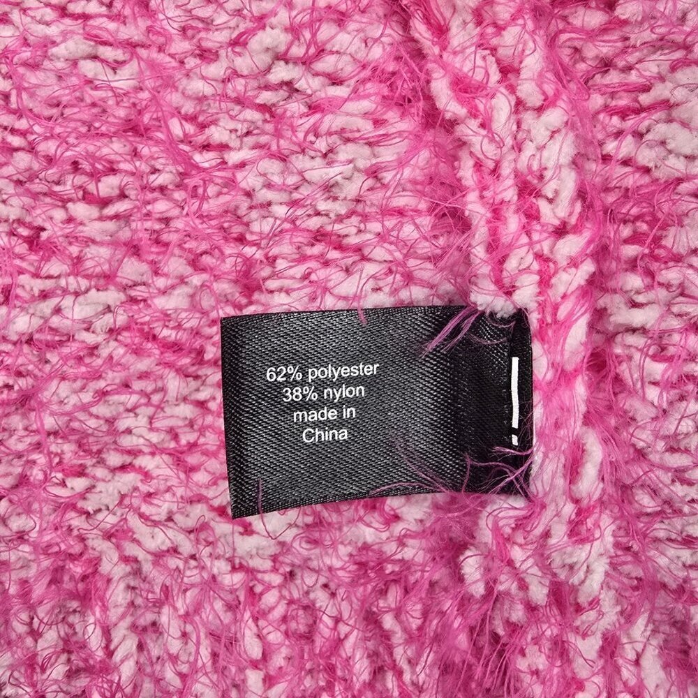 Lane Bryant Longline Eyelash Knit Open Front Cardigan 14/16 Hot Pink Fuzzy Cozy - Picture 4 of 7